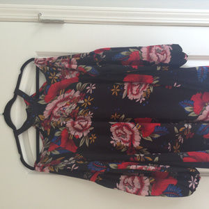 Umgee cold shoulder dress with bell sleeves